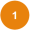 chiffre 1 blanc sur fond rond orange - Agen Photo Minute